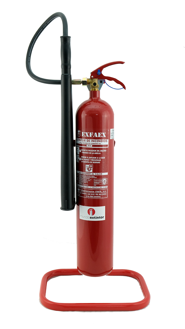 SOPORTE EXTINTOR SUELO TUBULAR CO2 5 KG. 15-145-2 (ROJO)