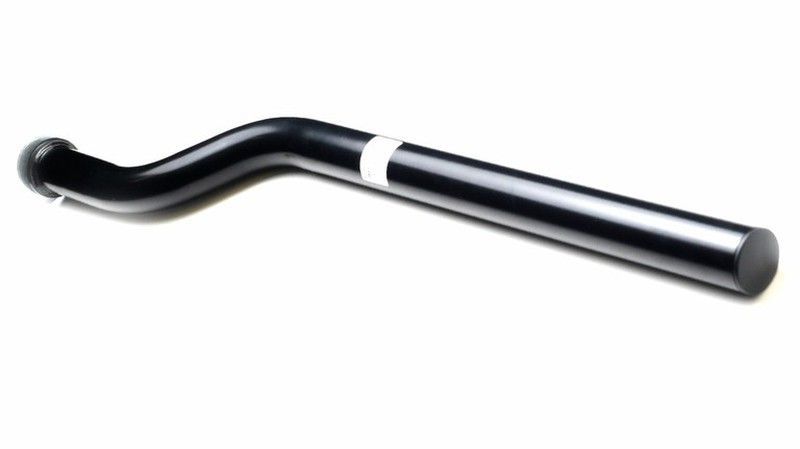 Soporte guardabarros tubo Ø 42 mm curvado 75 cm con base redonda con tornillo