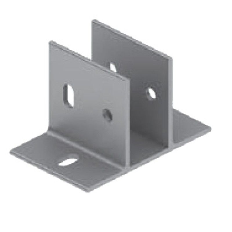 Soporte guia con taladros para perfil 80x40