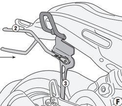 Soporte Leoncino 500 17>21 de Fijaci¾n rapida REMOVE-X para alforjas