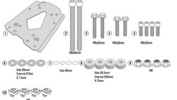 Soporte maleta benelli.trk502 x 20> y trk502 21>