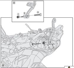 Soporte maleta givi sr1162 para crf1000l africa twin 18>19