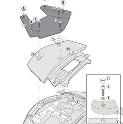 Soporte maleta monolock  suzuki burgman 650 / 650 executive (13 > 20) givi sr3104mm