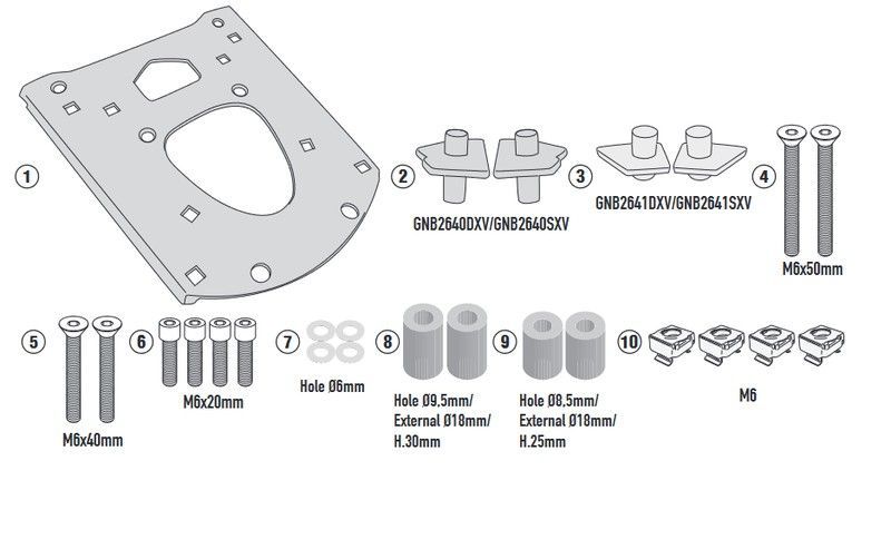 Soporte maleta p.beverly.hpe.300 20> givi sr5616