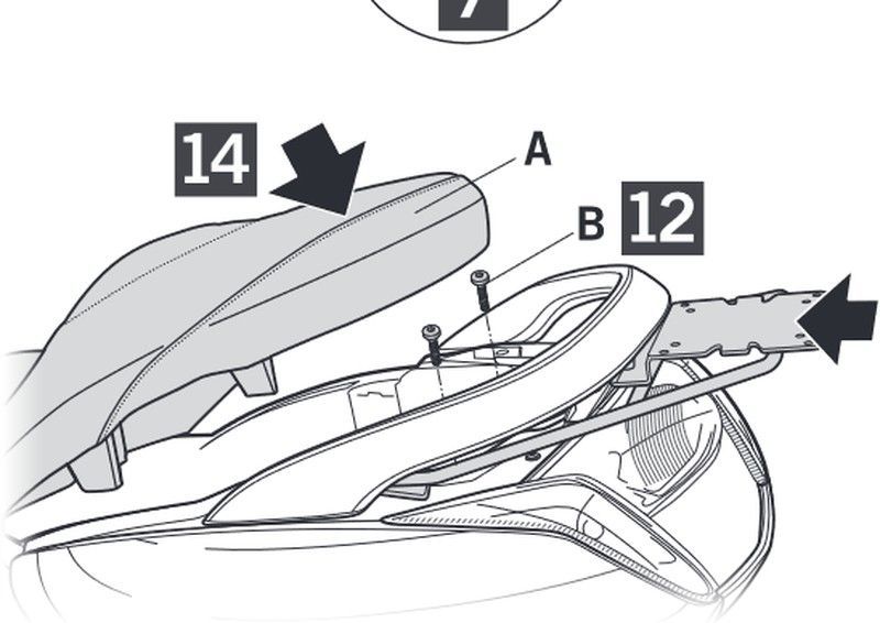 Soporte maleta shad city star 125i/200i 12-21