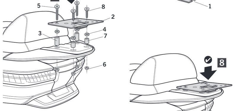 Soporte maleta shad mp3 500 sport/bus `15>17