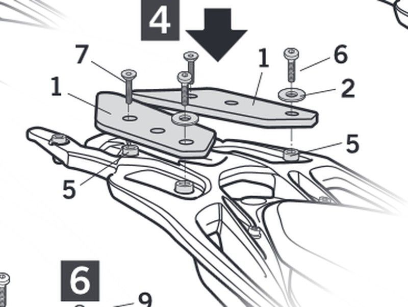 Soporte maleta shad s1000xr 15 s/p (with bmw rack)