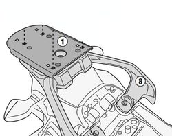 Soporte maleta  suzuki v-strom 250 (17 > 21) givi sr3116