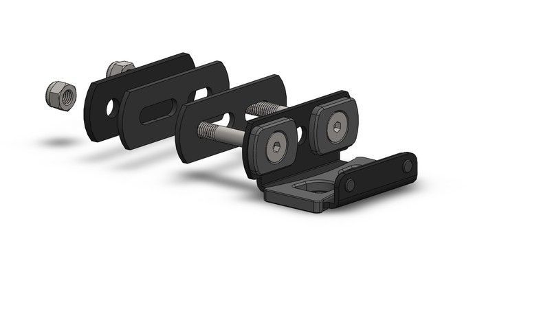 Soporte para Antirrobo de Moto UR14S/UR10 para Fijar al Reposapiés, "