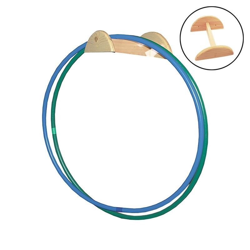 Soporte para guardar los aros y las cuerdas