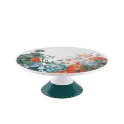 Soporte para tartas L de porcelana en multicolor, Ø 36 x 13,9 cm | Duality