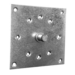 Soporte placa 100x100 con espiga Ø 12 mm.