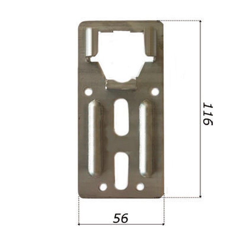 Soporte placa 116x56 para rodamiento Ø 40 mm.