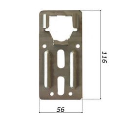 Soporte placa 116x56 para rodamiento Ø 40 mm.