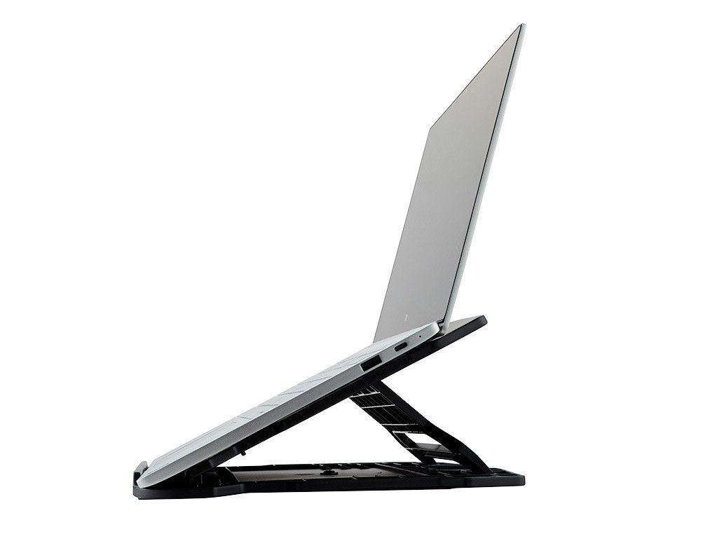 Soporte q-connect para portatil hasta 17\" ajustable 7 angulos diferentes color negro 260x280x60 mm"