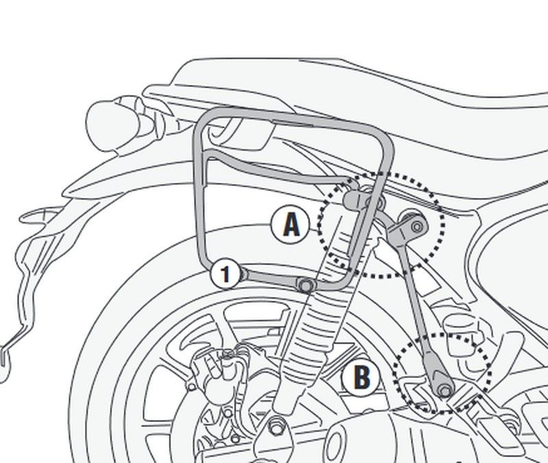 Soporte R.E. HNTR 350 (22)  para alforjas laterales MT501