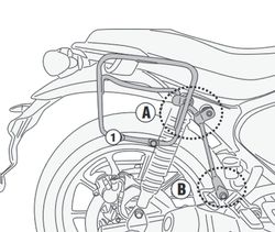 Soporte R.E. HNTR 350 (22)  para alforjas laterales MT501