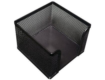 Soporte Taco de Papel Q-Connect Metalico Rejilla Negro 95X95X80 Mm