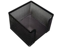 Soporte Taco de Papel Q-Connect Metalico Rejilla Negro 95X95X80 Mm