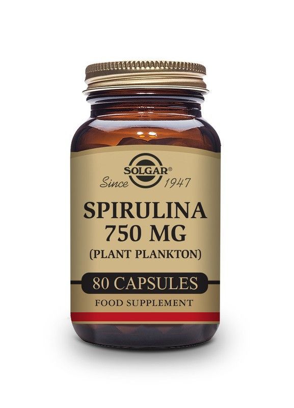 Spirulina 750mg 80 Cápsulas Solgar