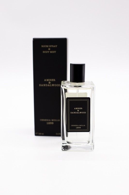 Spray premium y body Mist Amber & Sandalwood. Boutique CERERIA MOLLA 1899