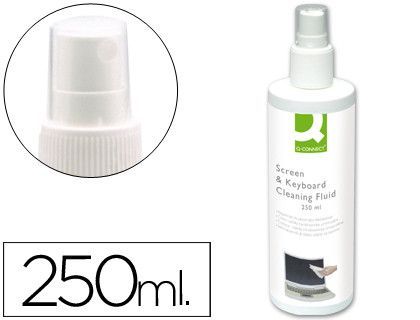 Spray Q-Connect Limpiador de Pantallas y Teclados Bote de 250 Ml