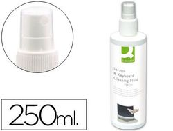 Spray Q-Connect Limpiador de Pantallas y Teclados Bote de 250 Ml