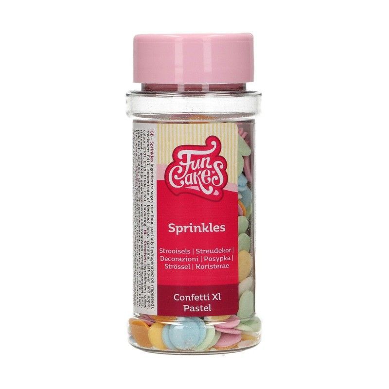 Sprinkle decoración azúcar confeti tonos pastel 60 grs funcakes