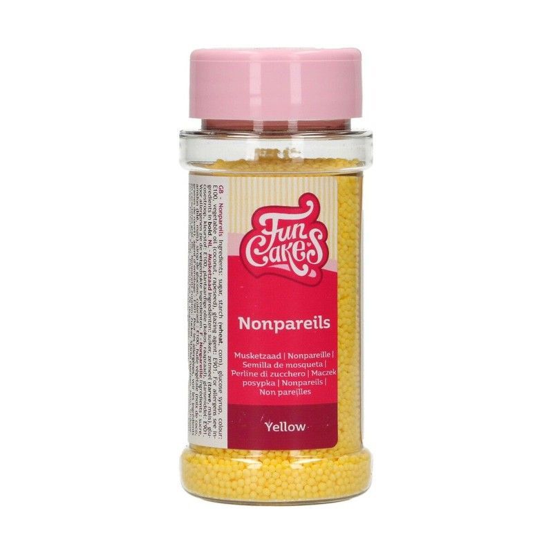 Sprinkle perlas amarillo nonpareils funcakes 80 grs