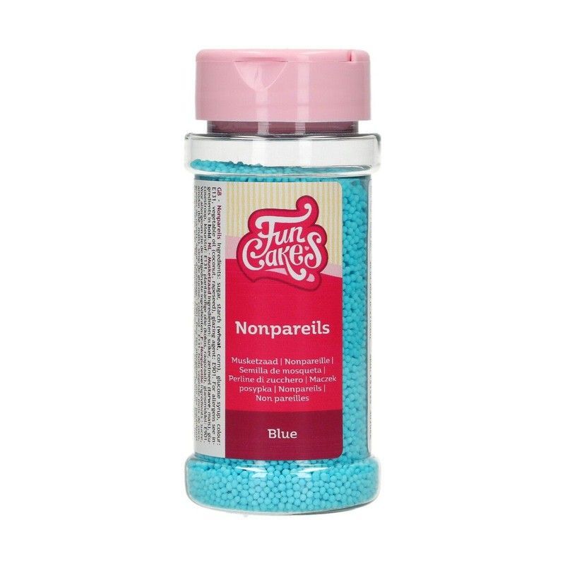 Sprinkle perlas azul claro nonpareils funcakes 80 grs