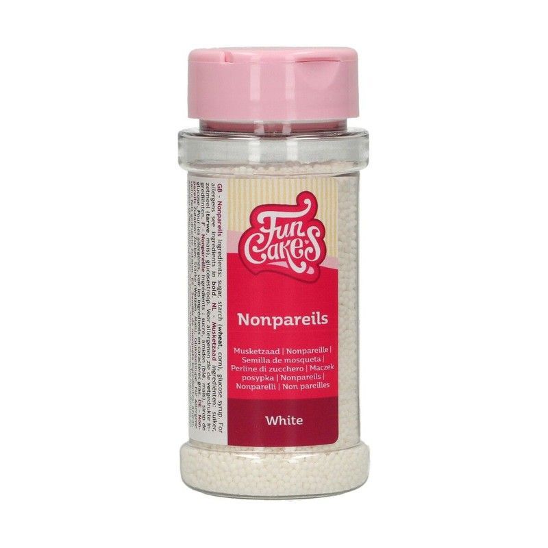 Sprinkle perlas blanco  nonpareils funcakes 80 grs