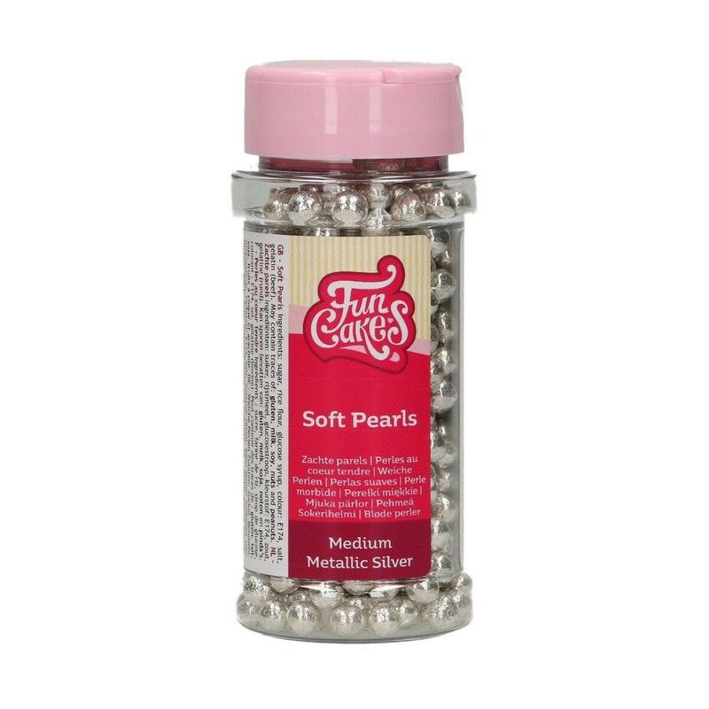Sprinkle perlas plata metalizada funcakes 60 grs