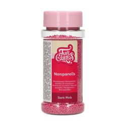 Sprinkle perlas rosa oscuro nonpareils funcakes 80 grs