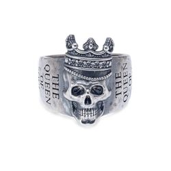SR008A ANILLO SKULL Plata de Palo de plata 925 unisex