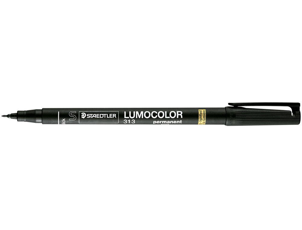 STAEDTLER LUMOCOLOR rotulador permanente (S) punta superfina 0.4 mm NEGRO REF. 313-9
