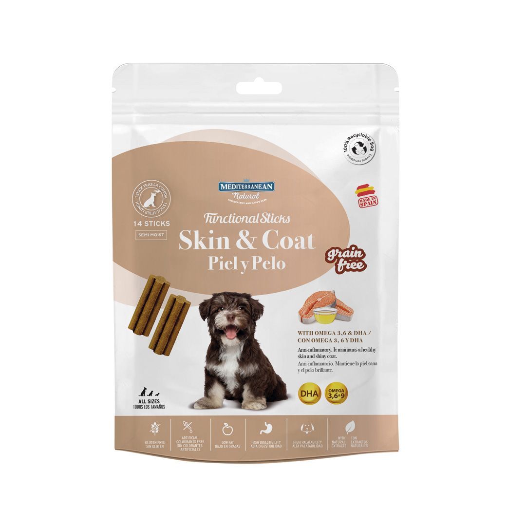 Stick piel y pelo para perro 14 unidades de Mediterranean natural