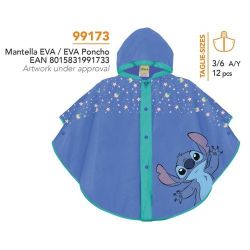 Stitch Poncho Impermeable 3/6 A�Os 99173