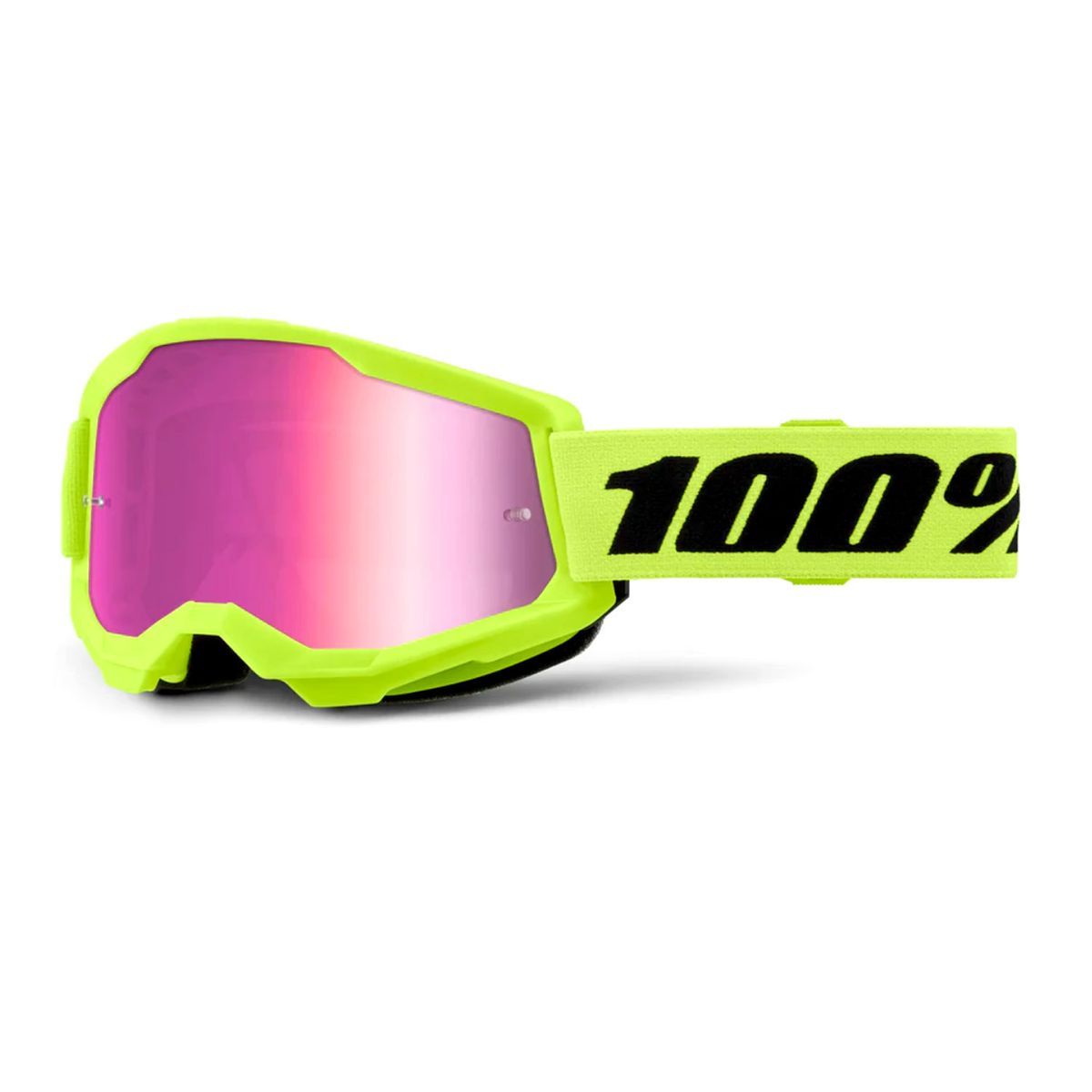 STRATA 2 Goggle Neon Yellow - Mirror Pink Lens