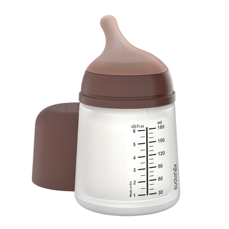 Suavinex biberon anticolico t silicona + 0 meses 1 envase 180 ml talla s caramel