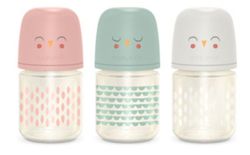 Suavinex Biberón Premium de Vidrio con Tetina Fisiológica SX ProTM Flujo S Silicona 120 ml +0m