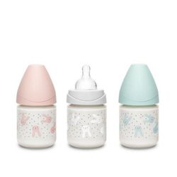 Suavinex Biberon Vidrio Tetina 3 Posiciones 120ml