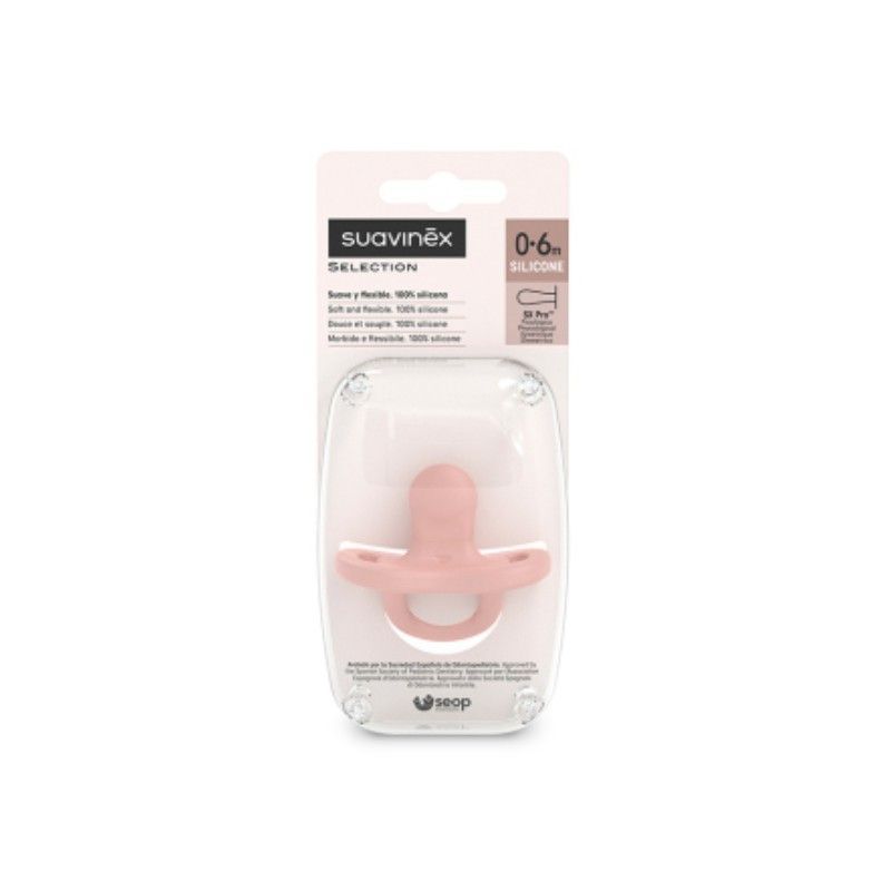 Suavinex Chupete Todo Silicona Tetina Fisiológica 0-6m