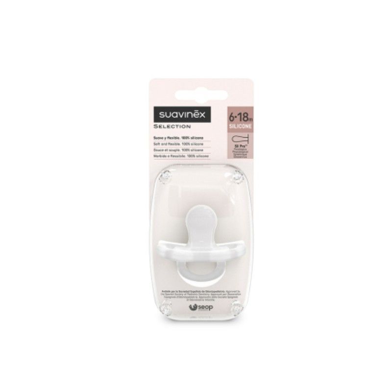 Suavinex Chupete Todo Silicona Tetina Fisiológica 6-18m