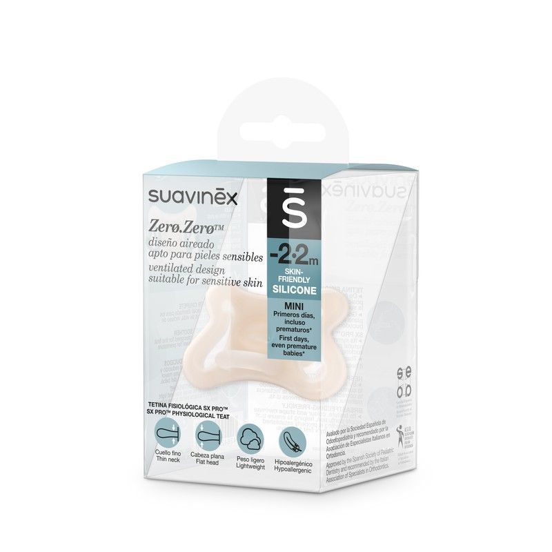 Suavinex Chupete Zero.Zero Silicona -2-2M
