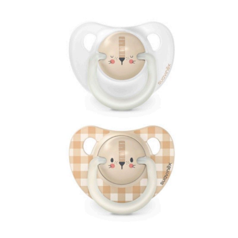 Suavinex Dos Chupetes Nocturnos Silicona 0-6 meses