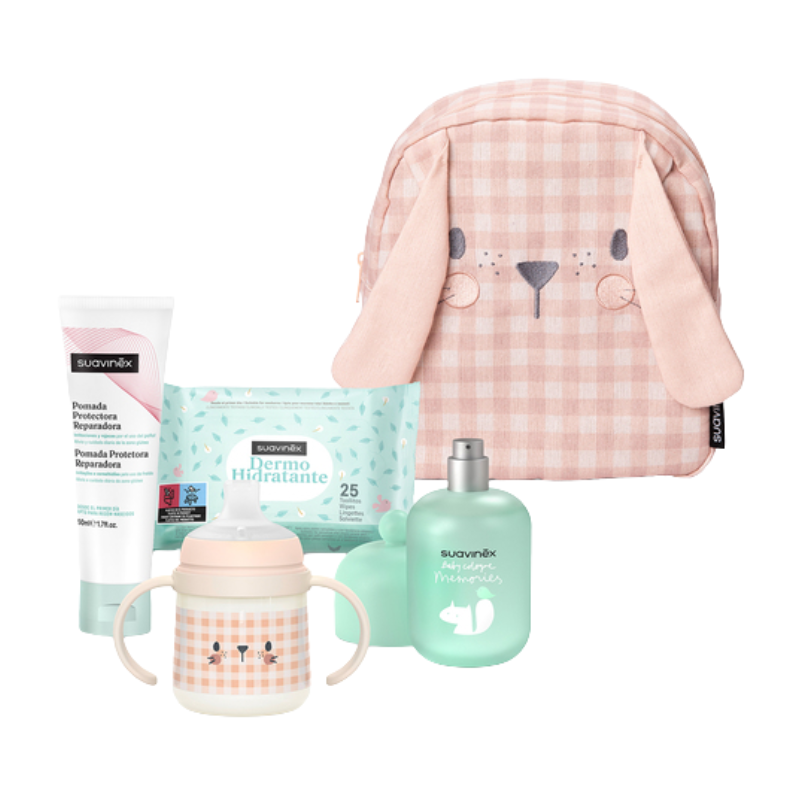 Suavinex Mochila Guardería Conejo con Cosmética