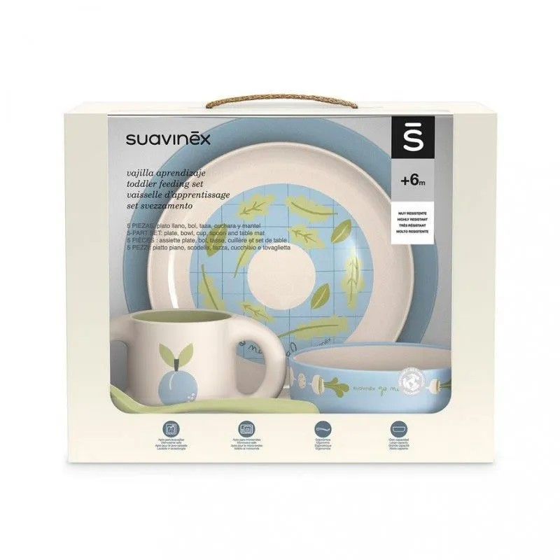 Suavinex Vajilla Infantil +6m Azul