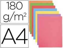 Subcarpeta Cartulina Gio Din A4 Colores Pasteles Surtidos 180 G/M2 Paquete de 50 Unidades