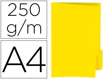 Subcarpeta Cartulina Gio Din A4 Pestaña Derecha 250 G/M2 Amarillo