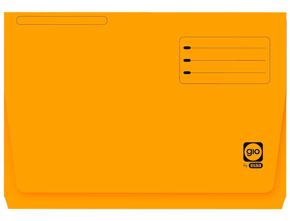Subcarpeta Cartulina Gio Folio Pocket Naranja Con Bolsa y Solapa